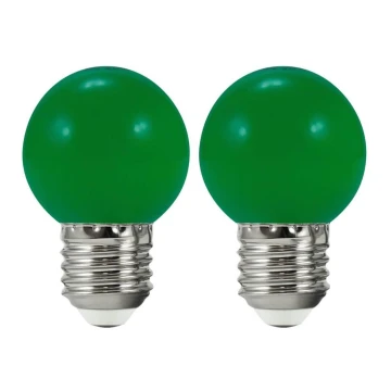 SET 2x bec LED PARTY E27/0,5W/36V verde