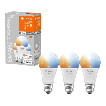 SET 3x Bec de iluminat cu LED SMART + E27/9W/230V 2700K-6500K Wi-Fi - Ledvance
