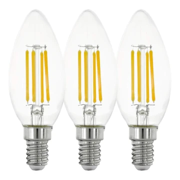 SET 3x bec LED Eglo 12811 VINTAGE C35 E14/4W/230V 2700K