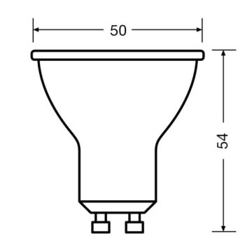 SET 3x bec LED Osram PAR16 GU10/4,5W/230V 6500K 36°