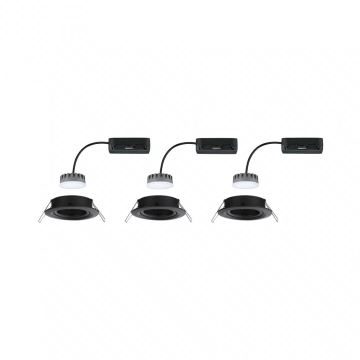 SET 3x corp de iluminat dimabil încastrat pentru baie LED/6W IP23 Paulmann 93080 COIN 230V