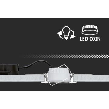 SET 3x corp de iluminat dimabil încastrat pentru baie LED/6W IP23 Paulmann 93080 COIN 230V