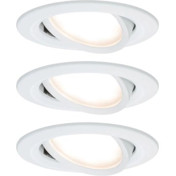 SET 3x corp de iluminat dimabil încastrat pentru baie Paulmann 93485 LED/6W IP23 NOVA 230V