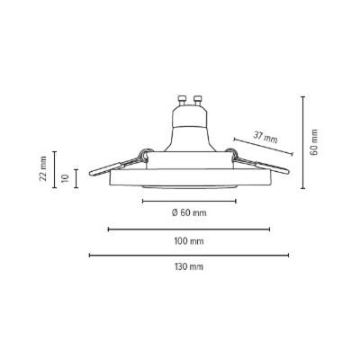 SET 3x corp de iluminat încastrat LED VITAR 1xGU10/5W/230V beton Spot-Light