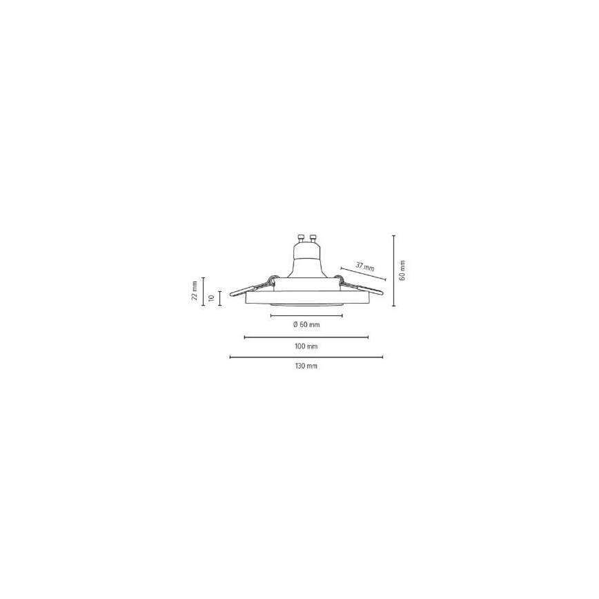 SET 3x corp de iluminat încastrat LED VITAR 1xGU10/5W/230V beton Spot-Light