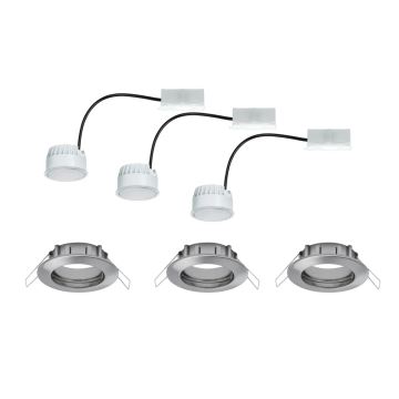 SET 3x corp de iluminat încastrat pentru baie Paulmann 93976 LED/6,8W IP44 COIN 230V