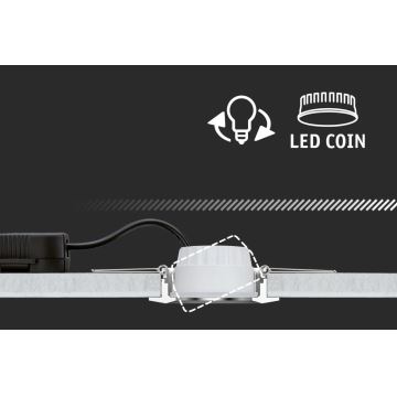 SET 3x corp de iluminat încastrat pentru baie Paulmann 93976 LED/6,8W IP44 COIN 230V