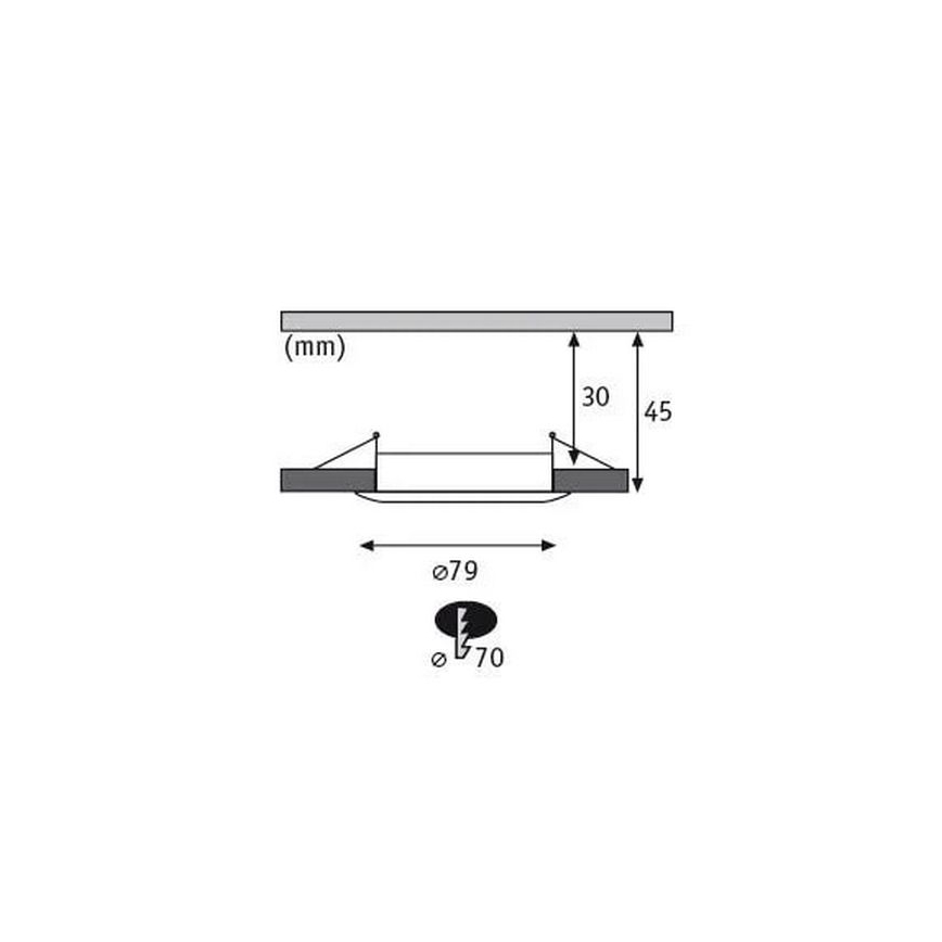 SET 3x corp de iluminat încastrat pentru baie Paulmann 93976 LED/6,8W IP44 COIN 230V