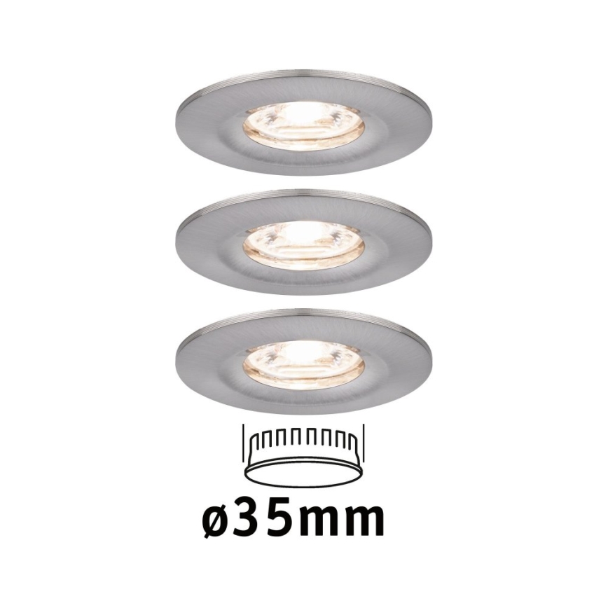 SET 3x corp de iluminat încastrat pentru baie Paulmann 94301 LED/4W IP44 NOVA 230V