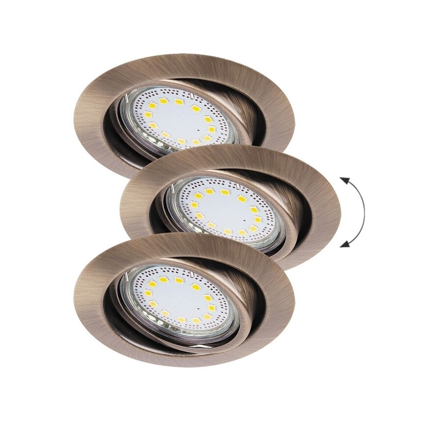 SET 3x corp de iluminat încastrat Rabalux 3xGU10-LED/3W/230V