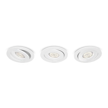 SET 3x corp de iluminat LED dimabil încastrat Philips LED/4,5W/230V