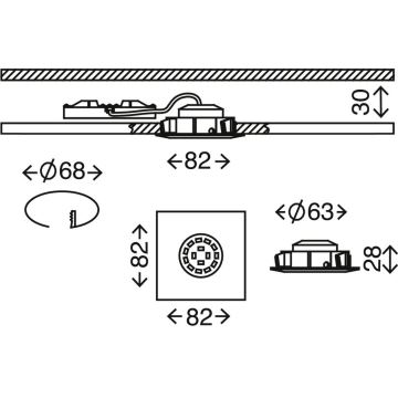 SET 3x corp de iluminat LED încastrat pentru baie Briloner 7210-032 ATTACH LED/5W/230V IP44 crom