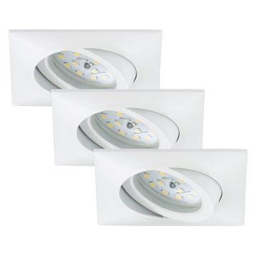 SET 3x corp de iluminat LED încastrat pentru baie Briloner 7210-036 ATTACH LED/5W/230V IP44 alb