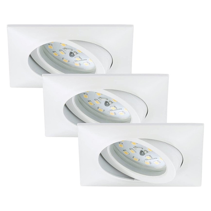 SET 3x corp de iluminat LED încastrat pentru baie Briloner 7210-036 ATTACH LED/5W/230V IP44 alb