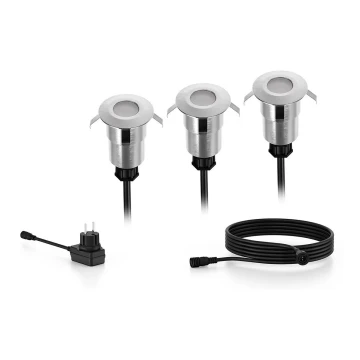 SET 3x corp de iluminat LED încastrat de exterior Philips SPORE LED/1W/24/230V IP67