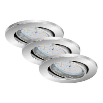 SET 3x corp de iluminat LED încastrat dimabil pentru baie 1xGU10/5W/230V IP23 Briloner 7219-038