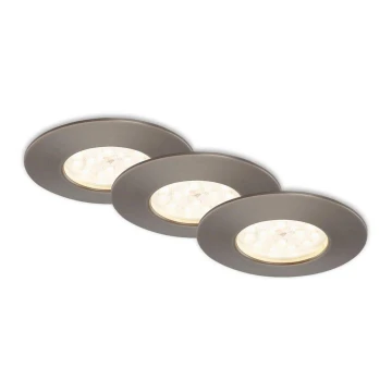 SET 3x corp de iluminat LED încastrat dimabil pentru baie LED/5,5W/230V IP44 Briloner 7231-031