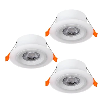 SET 3x corp de iluminat LED încastrat Eglo 3xLED/4,8W/230V alb