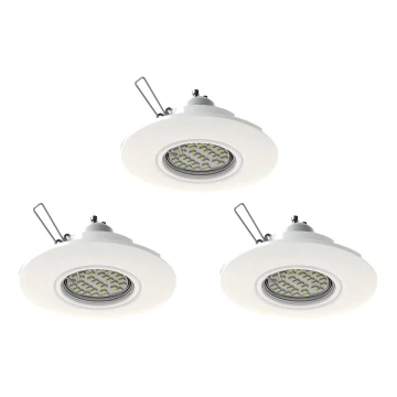 SET 3x corp de iluminat LED încastrat Eglo 78704 PENETO 1xGU10/3,3W/230V alb