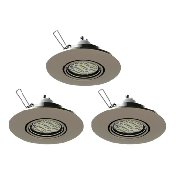 SET 3x corp de iluminat LED încastrat Eglo 78705 PENETO 1xGU10/3,3W/230V crom