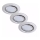 SET 3x corp de iluminat LED încastrat pentru baie 1xGU10/3W/230V IP23 argintiu Briloner 7221-039