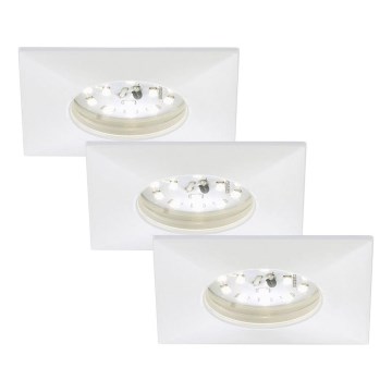 SET 3x corp de iluminat LED încastrat pentru baie Briloner 7205-036 ATTACH LED/5W/230V IP44 alb