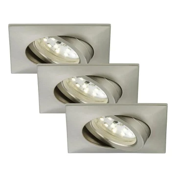 SET 3x corp de iluminat LED încastrat pentru baie Briloner 7210-032 ATTACH LED/5W/230V IP44 crom