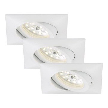 SET 3x corp de iluminat LED încastrat pentru baie Briloner 7210-036 ATTACH LED/5W/230V IP44 alb
