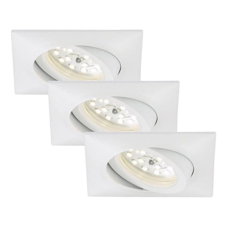 SET 3x corp de iluminat LED încastrat pentru baie Briloner 7210-036 ATTACH LED/5W/230V IP44 alb