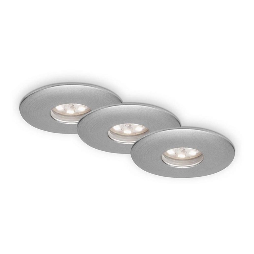 SET 3x corp de iluminat LED încastrat pentru baie Briloner 7240-039 LED/1,8W/230V IP44