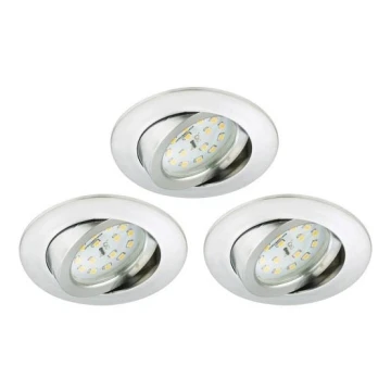 SET 3x corp de iluminat LED încastrat pentru baie Briloner 8312-039 LED/5W/230V IP23