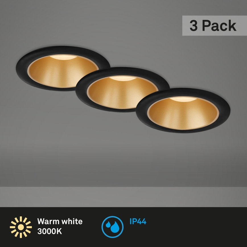 SET 3x corp de iluminat LED încastrat pentru baie LED/4,9W/230V IP44 Briloner