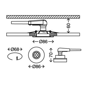 SET 3x Corp de iluminat LED pentru baie Briloner 7220-032 FIT 1xGU10/5W/230V nichel mat