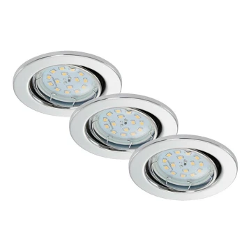 SET 3x Corp de iluminat LED pentru baie Briloner 7220-038 FIT 1xGU10/5W/230V