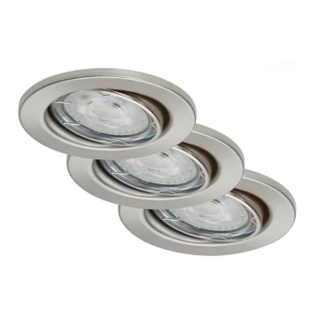 SET 3x corp de iluminat LED pentru baie dimabil 1xGU10/5W/230V IP23 Briloner 7148-032