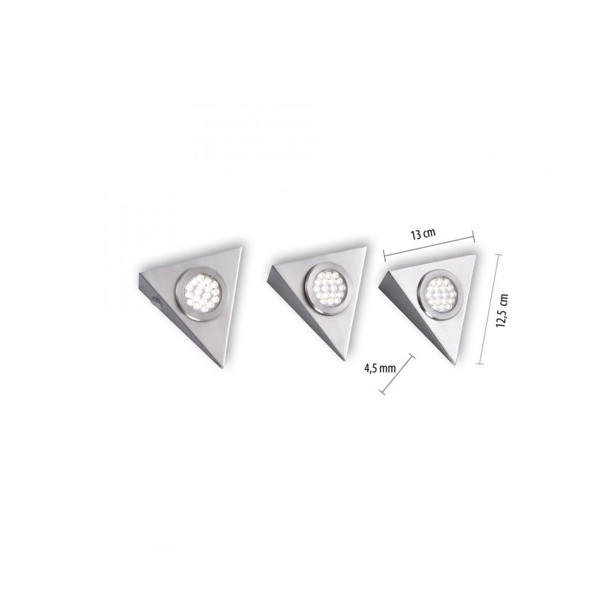 SET 3x corp de iluminat LED pentru mobilier cu senzor HELENA LED/2,5W/230V Paul Neuhaus 1119-55-3