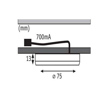 SET 3x corp de iluminat pentru mobilier Paulmann 93564 LED/4,5W FURNITURE 230V