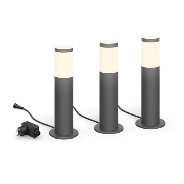 SET 3x lampă LED de exterior GARDENLINK LED/24W/230V 2700K IP44 Philips