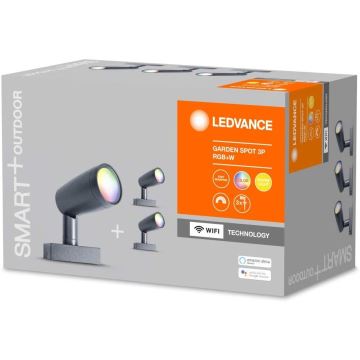 SET 3x lampă LED RGBW de exterior SMART + SPOT 3xLED/4,5W/230V IP65 Wi-Fi Ledvance