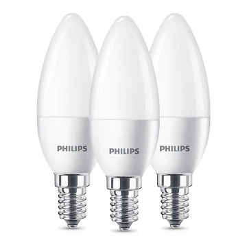 SET 3x LED Bec Philips B35 E14/5,5W/230V