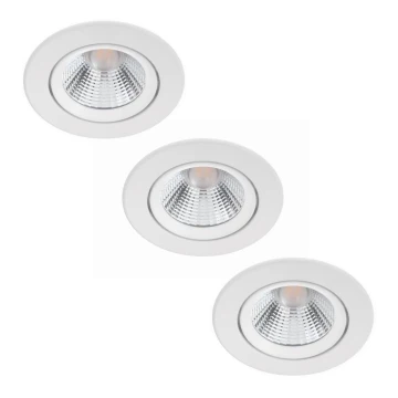 SET 3x plafonieră LED încastrată dimabilă LED/5W/230V 2700K Philips