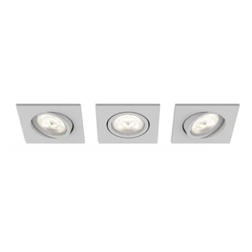 SET 3x Plafonieră LED încastrată dimabilă Philips 50123/87/P0 CASEMENT LED/4,5W/230V