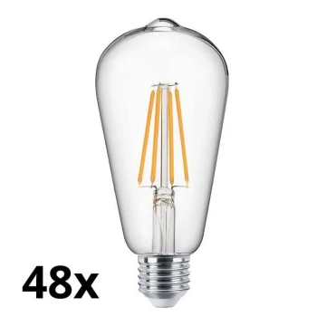 SET 48x bec LED VINTAGE ST64 E27/7W/230V 2700K