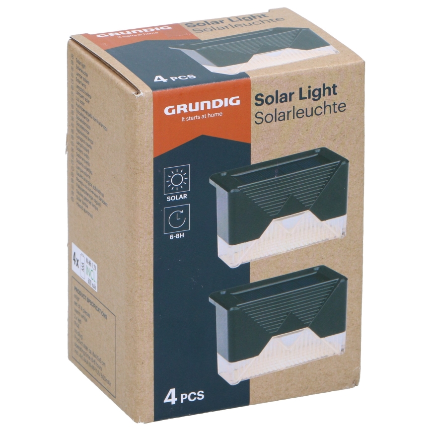 SET 4x aplică LED solară Grundig LED/1,2V IP44