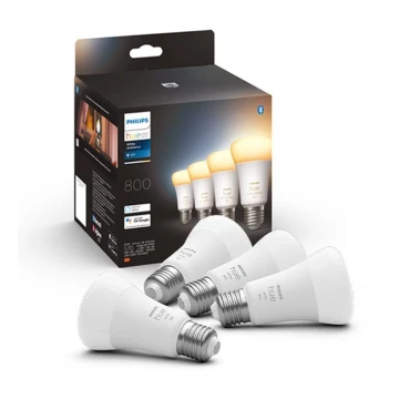 SET 4x bec LED dimabil Philips Hue WHITE AMBIANCE E27/6W/230V 2200-6500K