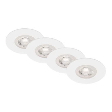 SET 4x corp de iluminat LED încastrat pentru baie LED/4,9W/230V IP44 alb Brilo