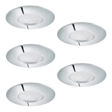 SET 5x corp de iluminat LED încastrat dimabil 1xLED/4,5W/230V crom lucios