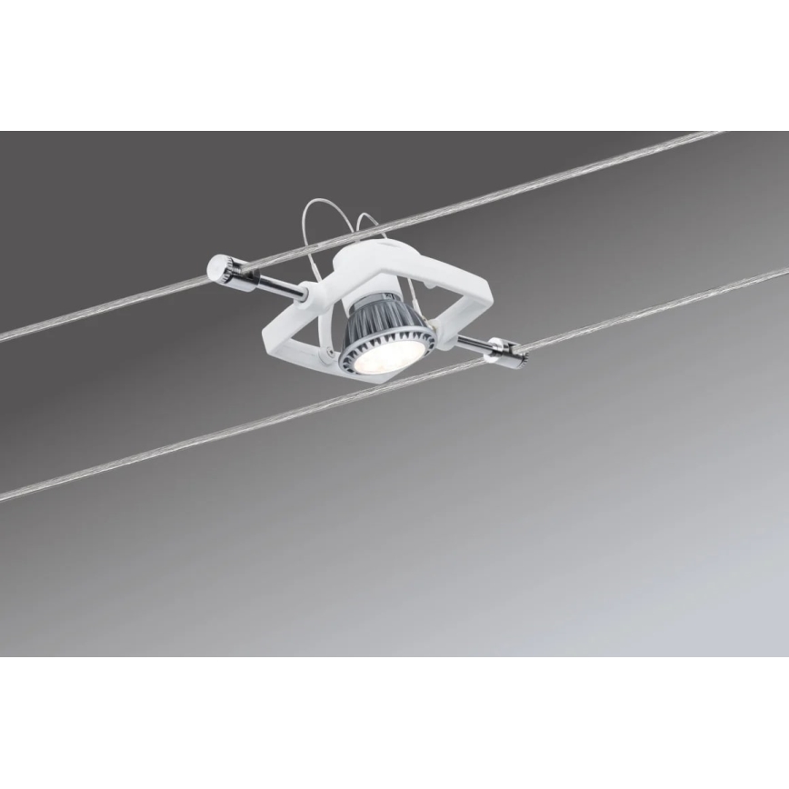 SET 5x spot pentru sistem pe cabluri Paulmann 94149 GU5,3/10W Spotlight TECH 230V alb