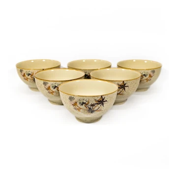 Set 6x bol ceramic Thistle bej