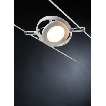 SET 6x lustră pe cablu LED/4W ROUNDMAC 230V albă Paulmann 94106